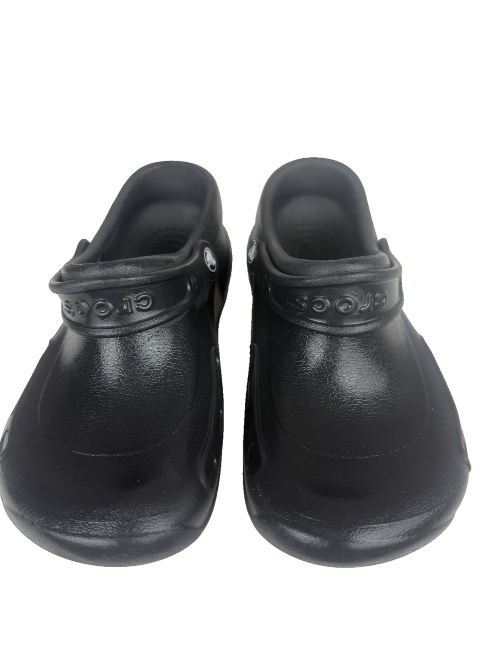 Crocs Bistro Black Work Clogs Unisex Men 5 Women 7 Slip Resistant Chef Nurse EUC